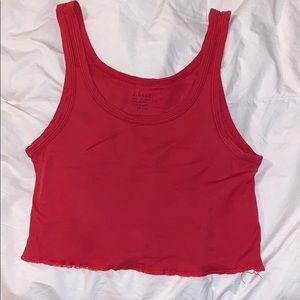 Red Brandy Melville crop tank top